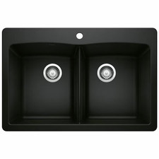 CL BLANCO dual-mount equal double bowl kitchen sink 442912