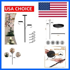 Candelabra Christmas Tree TopperBlack Metal Triple Tree Topper23.6 Inch Chr...