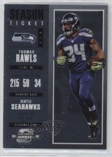 2017 Panini Contenders Optic Season Ticket Thomas Rawls #54 10ba