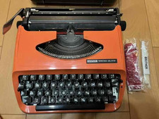 Brother Young Elite Typewriter Vintage Retro Antique Orange From Japan thumbnail