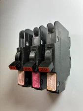 Federal Pacific FPE NC120 20A (SET OF 3) Stab-Lok 1P 120V TESTED 60-DAY WARRANTY