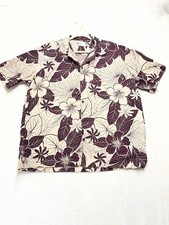 VTG Two Palms Hawaiian Button Shirt Mens XL Cotton Camp Made in Hawaii Island