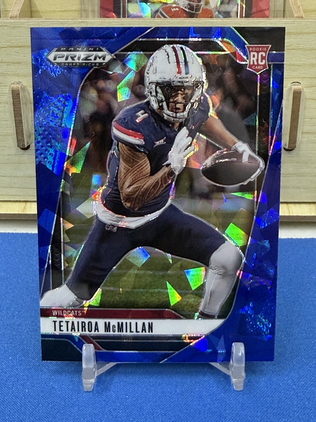 2025 Panini Prizm Draft Picks - Tetairoa McMillan #8 Blue Ice Prizm (RC) 081/149