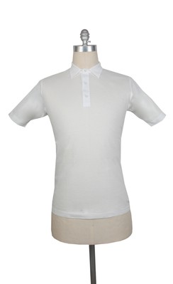 Fiori Di Lusso Polo Aus Weißer Baumwolle Mit Langarm   FL892310