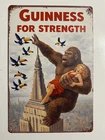 Guinness Beer Metal Sign - Guinness For Strength Retro Vintage Irish