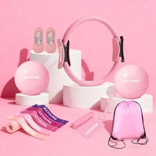 12 Pcs Pilates Equipment kit for Home Workouts, Women's Pilates Essentials Se...