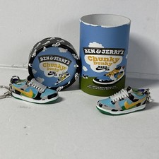 Nike SB Dunk Low Ben Jerry's Chunky Dunky Mini Keychain 3D 2 Sneaker New W Tub
