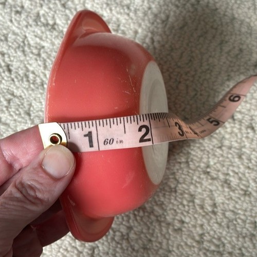 Pyrex Flamingo Pink 080 Small Milk Glass Bowl Made in Canada - Picture 8 of 8