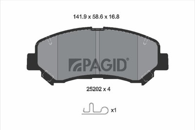 PAGID Bremsbelagsatz Scheibenbremse T2073N für NISSAN QASHQAI 1 J10 NJ10 TRAIL 2