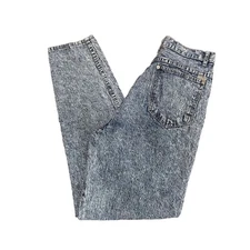 Vintage Gitano Tapered Leg Jeans Size 26 Acid Wash Skinny Leg High Rise 