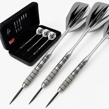 CUESOUL Professional Tungsten Steel Tip Darts Set 95% Tungsten 30g Lux Case