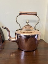 George 111 Large Brass / Copper Kettle 1820s Marked No 8 Made In England
