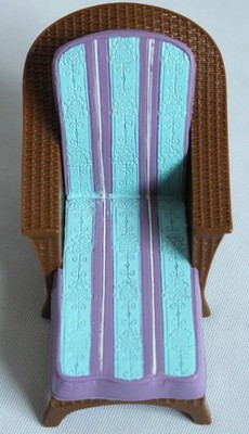 Fisher-Price Loving Family Dollhouse Replacement Patio Lounge Chair Striped