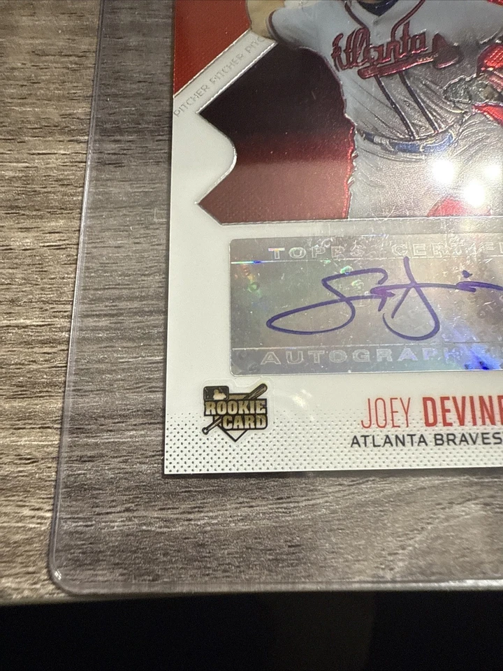 2006 Topps Finest Baseball Joey Devine #143 RC Auto Atlanta Braves MLB - Image 4 of 4