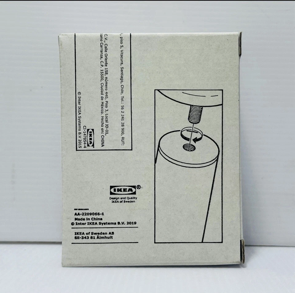 IKEA Globo de Vidrio Explosionado Blanco Bordes de Barra de Cortina 2 Extremos Tapas 303.331.87 Nuevo Foto 3 de 4