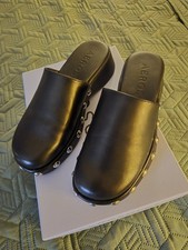 Womens, Aerosoles, Faye style, black leather, size 6.5, clogs, mules, unisex, co