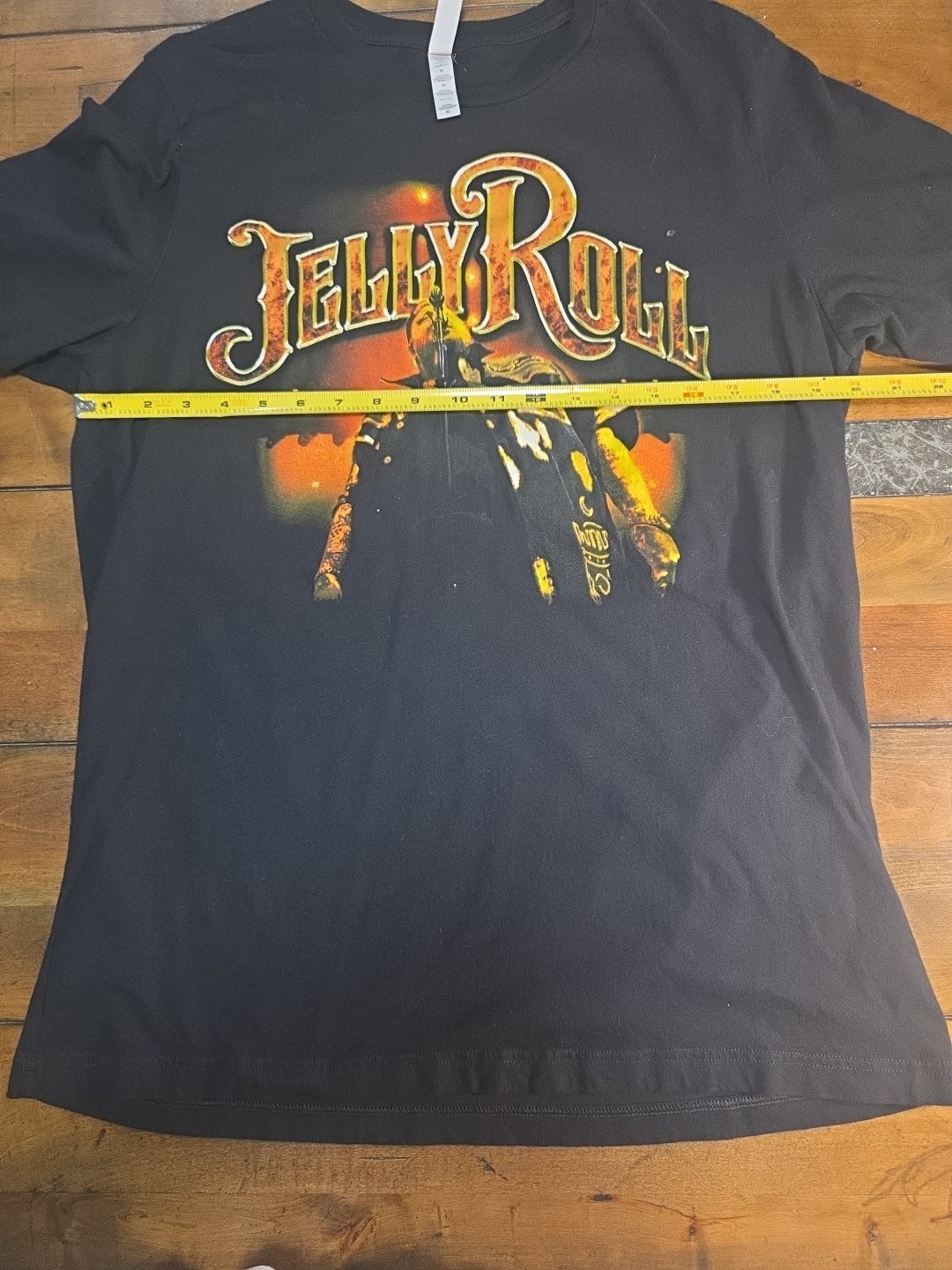 Jelly Roll Fire Portrait T-Shirt Men’s XL Black Bella Canvas Soft Graphic Tee image 4