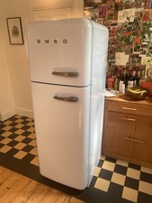 SMEG FAB30LFA Fridge Freezer 50s Style Retro Left Hand Hinge Blue Used