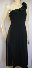 Laura Ashley Kleid 40 schwarz Abendkleid Cocktailkleid one shoulder festlich