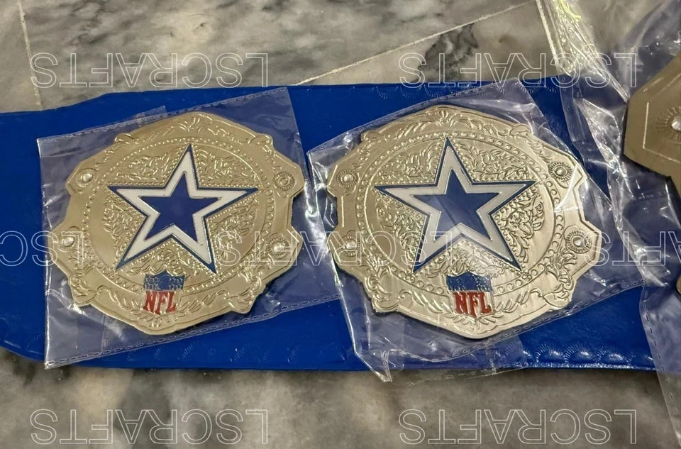 Cinturón de Campeonato de Fútbol Americano Dallas Cowboys 2 mm Cinturón Talla Adulto Foto 4 de 4