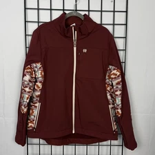 Cinch Concealed Carry Bonded Jacket Womens XXL Burgundy Aztec Southwestern Logo