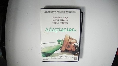 Adaptation. DVD 2002 Nicolas Cage Meryl Streep Chris Cooper Spike Jonze