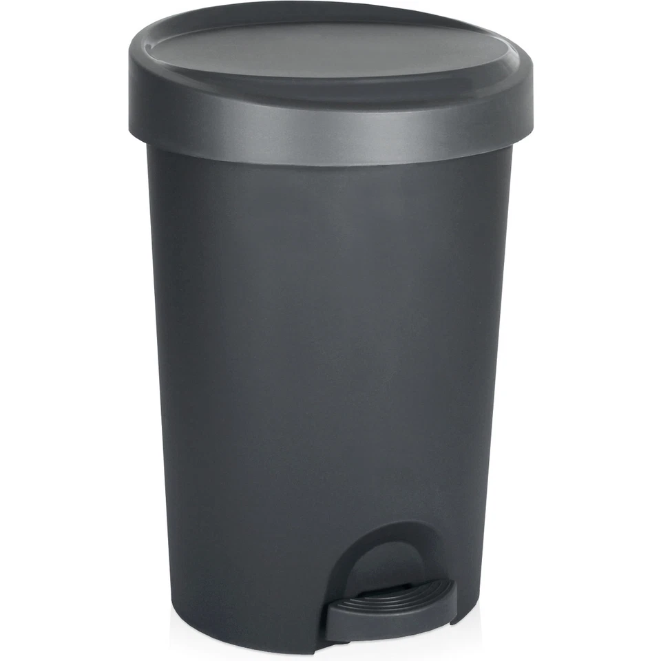 Tretmülleimer Bad WC Kosmetik Mülleimer Abfall Tret Eimer Behälter Anthrazit - Bild 2 von 4