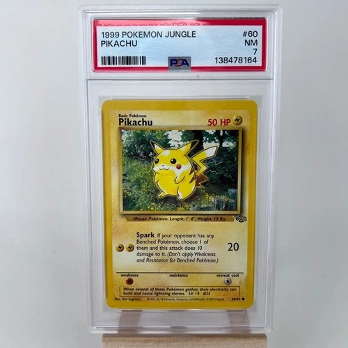 Pokémon Pikachu TCG Base Jungle Card 60/64 Regular Common Psa 7 #2