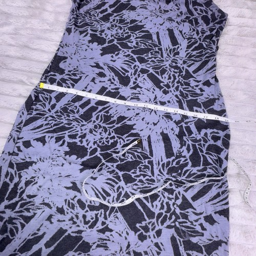 Peruvian Connection Medium Floral Drape Gray Purple Bodycon Jersey Tank Dress - Bild 7 von 12