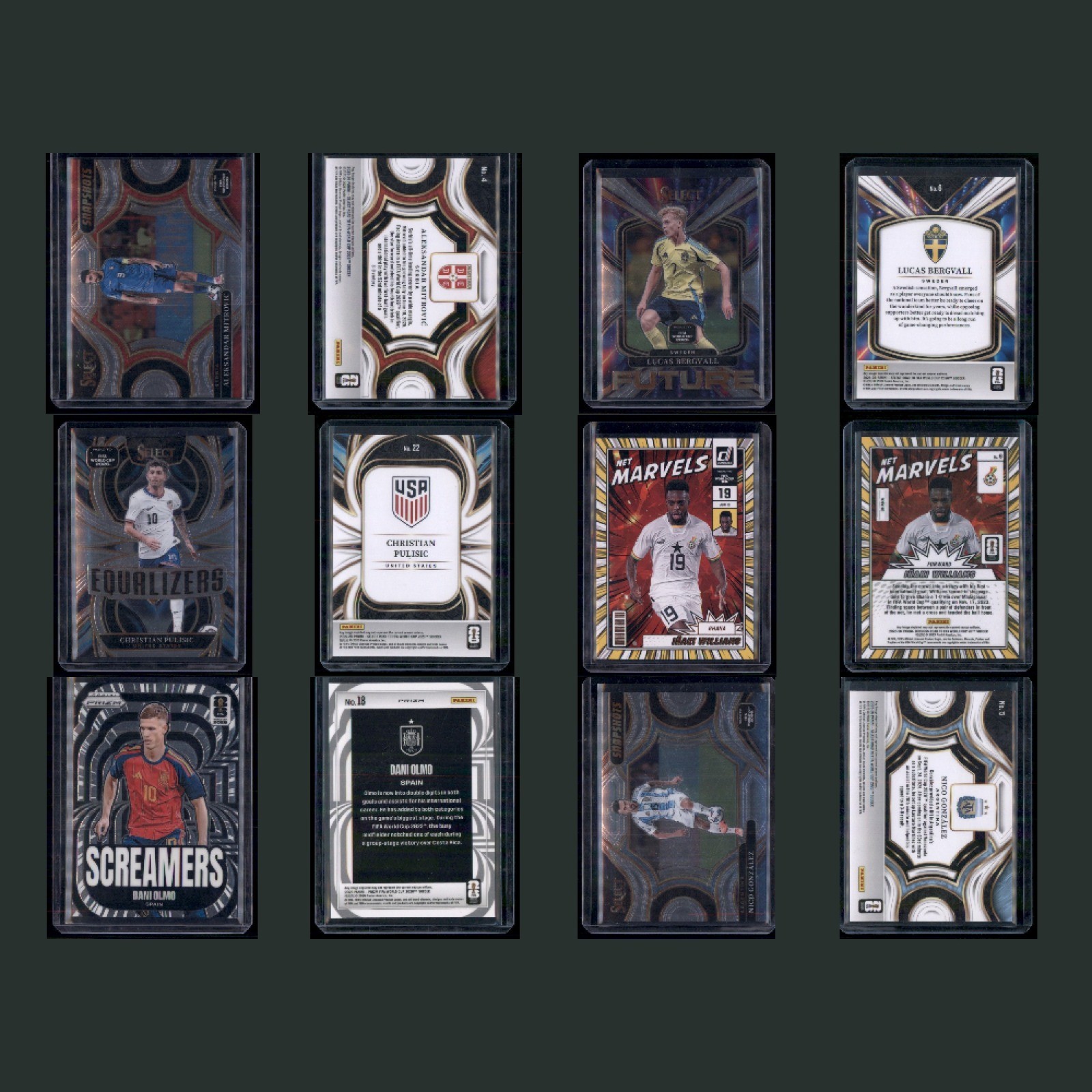 Soccer Card Lot 100 Cards Inserts Color Rookies Topps Prizm Show Ready Toploaded view 7