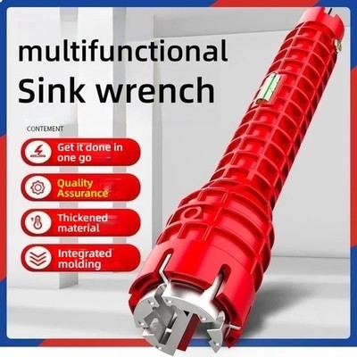 8 in 1 Sink Faucet Wrench Plumbing Tool Non-Slip Basin Installation Repair Tool