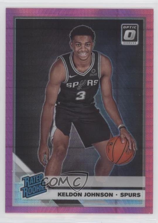 2019 Panini Donruss Optic Rated Rookie Pink Hyper Prizm Keldon Johnson #186 04ag