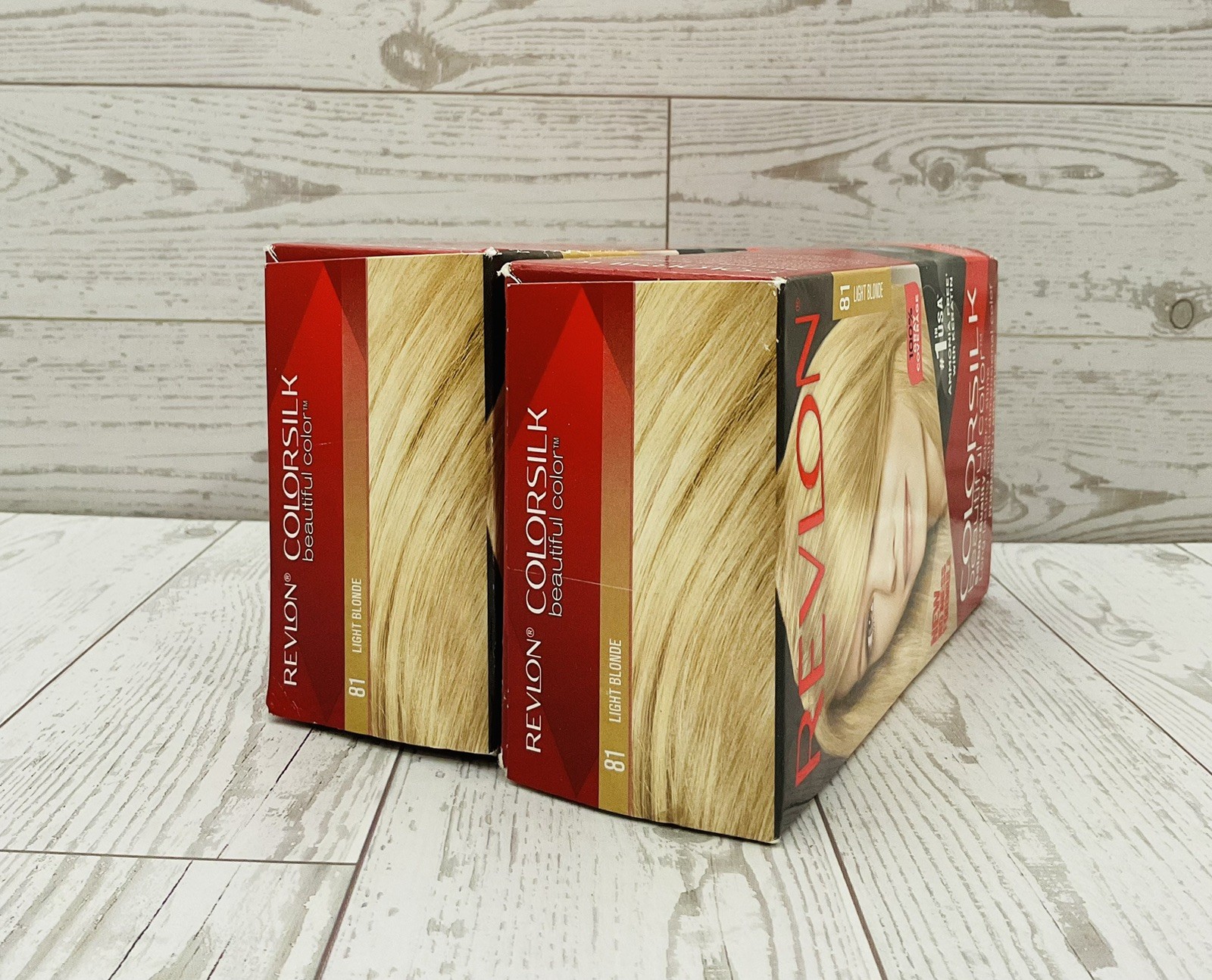 Revlon Colorsilk Permanent Hair Color 3D Dye #81 LIGHT BLONDE (2 Pack)