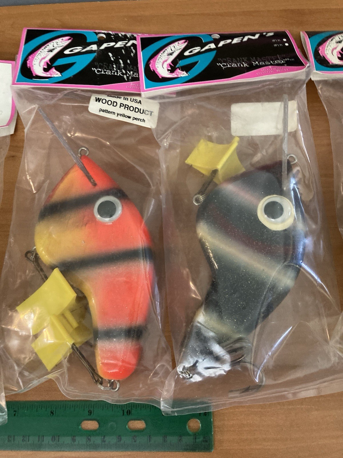 7 Vintage Dan Gapen Crank Master Wood Musky Fishing Lure Lot Asstd Colors NIP - Image 6