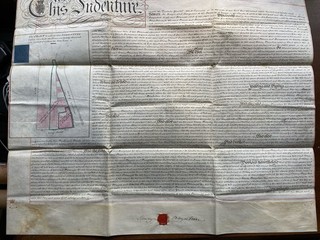 1829 Countepart Lease Indenture Vellum | Devizes Wiltshire Long St | Baynton