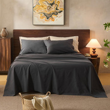 100 Linen Sheets Queen Size,Breathable Durable 4-Piece Bed Flax Sheet Set,Sof