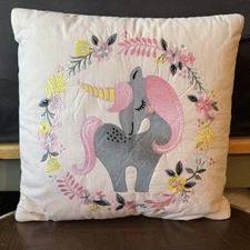 Urban Habitat Kids Unicorn Pillow 14x14 Girls Room