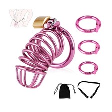 Chastity Cage - Male Chastity Devices with Chastity Belt, 3 Sizes Rings 1.57...