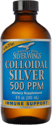 Natural Path Silver Wings Colloidal Silver 500ppm (2,500mcg) Immune Support Supp