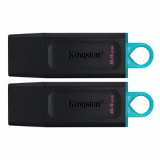 Kingston DataTraveler Exodia 64GB USB 3.2 Flash Drive - 2 64GB, black + Teal
