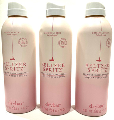 Lot of 3 Drybar Seltzer Spritz Flexible Hold Hairspray 9oz Original Scent New