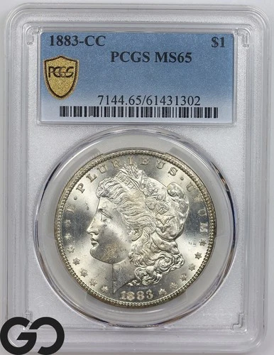 1883-CC Morgan Silver Dollar Coin PCGS MS 65 ** Nice High Grade Gem!