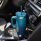 40 oz Tumbler with Handle and 2 Straws,2 in 1 Lid Insulated Water Bottle Stai...