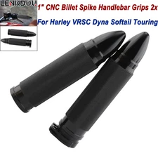CNC 1" Spike Handlebar Hand Grips For Harley Touring VRSC Sportster Dyna Softail