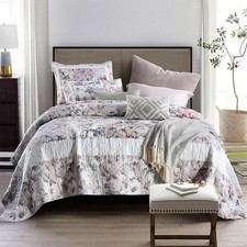 Cotton Bedspread Quilt Bedding Sets 3 Pieces Reversible Coverlet Sets Comfort...