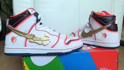 Nike SB Dunk High RX-0 Unicorn Gundam - T. 40,5 💥 NEUF 💥 6,5 UK / 7.5 US Blanc - Photo 1/4