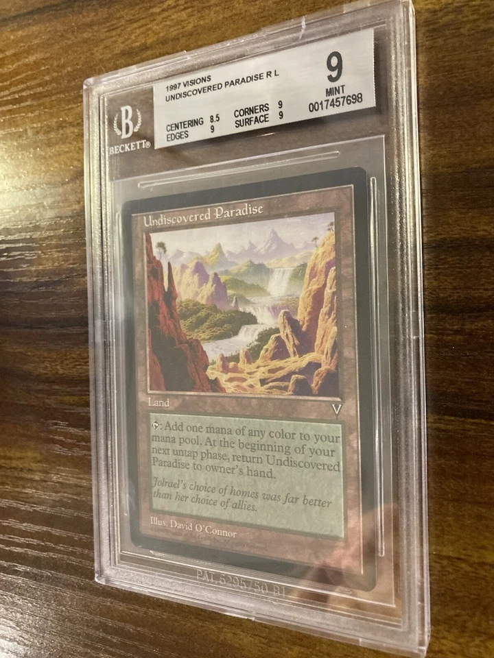 MTG✨UNDISCOVERED PARADISE✨Visions BGS 9 MINT RARE Land RESERVE LIST 1997 Low POP - Image 4 of 4