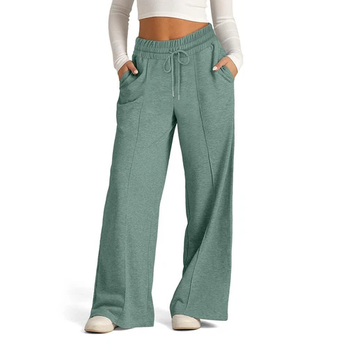 Damen Sporthose Lange Hose Jogginghose Weites Bein Hose Freizeithose - Bild 14 von 34