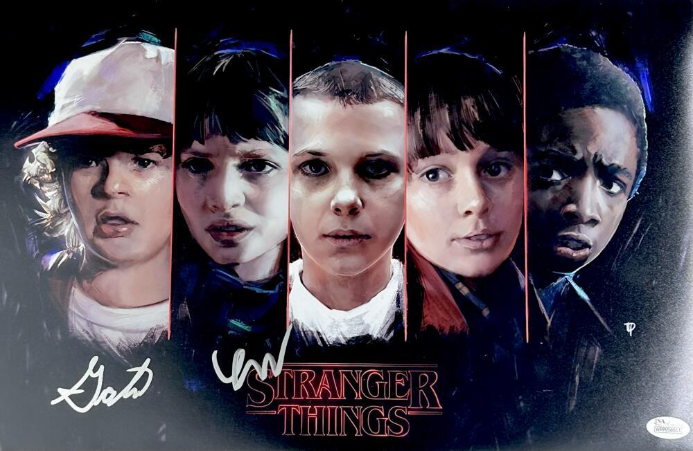 GATEN MATARAZZO Autographed Signed FINN WOLFHARD 11X14 PHOTO STRANGER THINGS DUSTIN BAS 611 