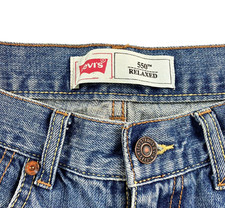 Levi's 550 Relaxed Fit Blue Denim Jeans Women's Sz 14 Regular 27x27 100 READ
